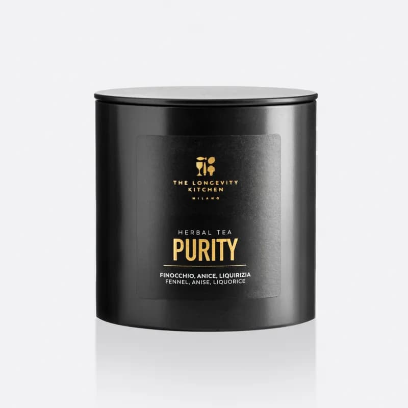 HERBAL TEA PURITY — Infuso di erbe naturali – Finocchio, Anice, Liquirizia. Chic Food Functional Food.