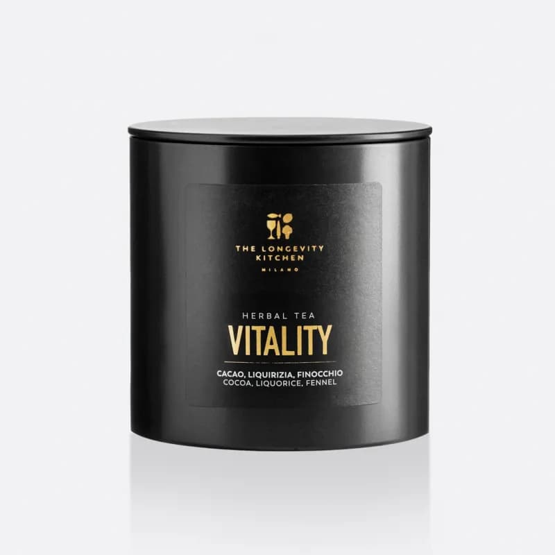 HERBAL TEA VITALITY — Infuso di erbe naturali – Cacao, Liquirizia, Finocchio. Chic Food Functional Food.