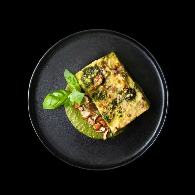 Lasagna Bolognese. Chic Food Traditional Italian Dish.