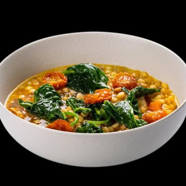 Minestrone. Chic Food Traditional Italian Dish.