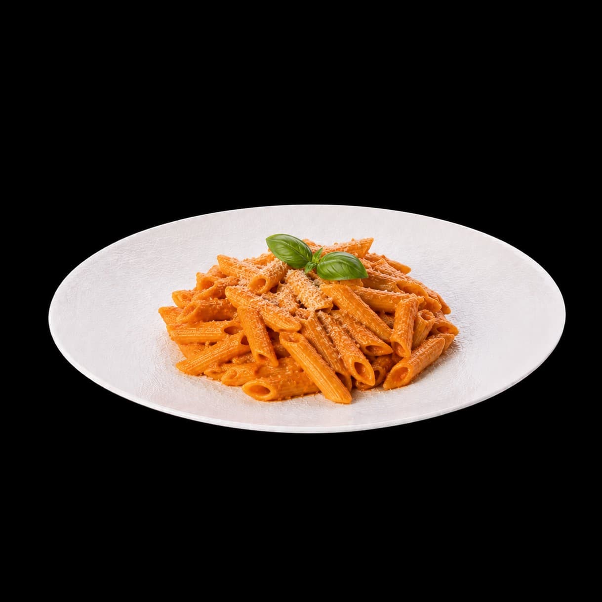 Pasta With Red Pesto. Chic Food Traditional Italian Dish.