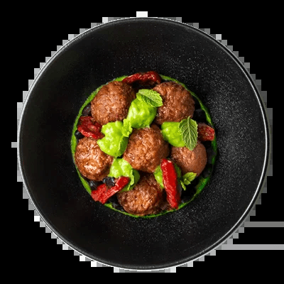 Polpetta Veg. Chic Food Blue Zone Ready Meal.