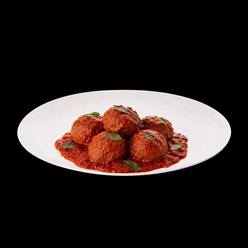 Meatballs In Tomato Sauce. Chic Food Traditional Italian Dish.